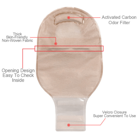 10110 One Piece Colostomy Bags with Velcro Closure (1)