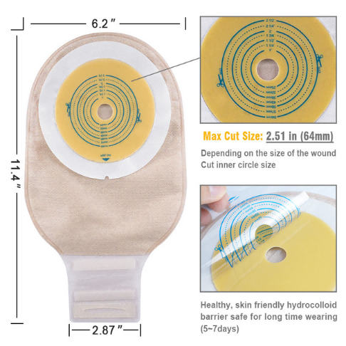 10110 One Piece Colostomy Bags with Velcro Closure (2)