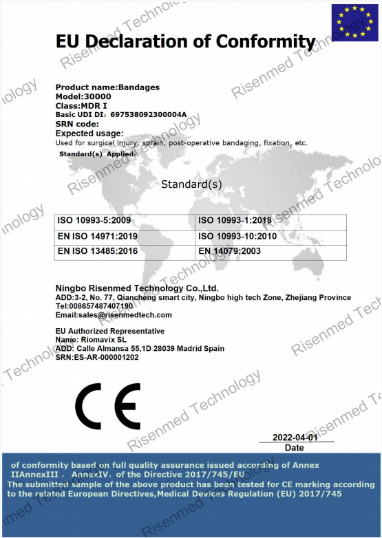 Bandage Certificate