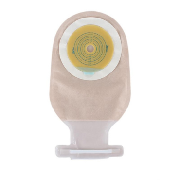One piece colostomy bags with twist-tie