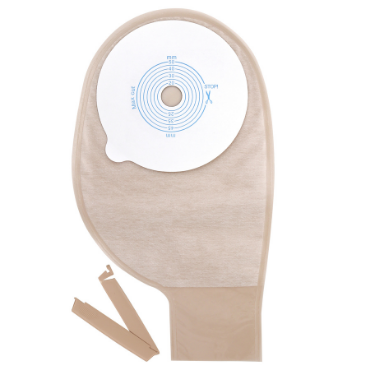 One piece ostomy bags with clip